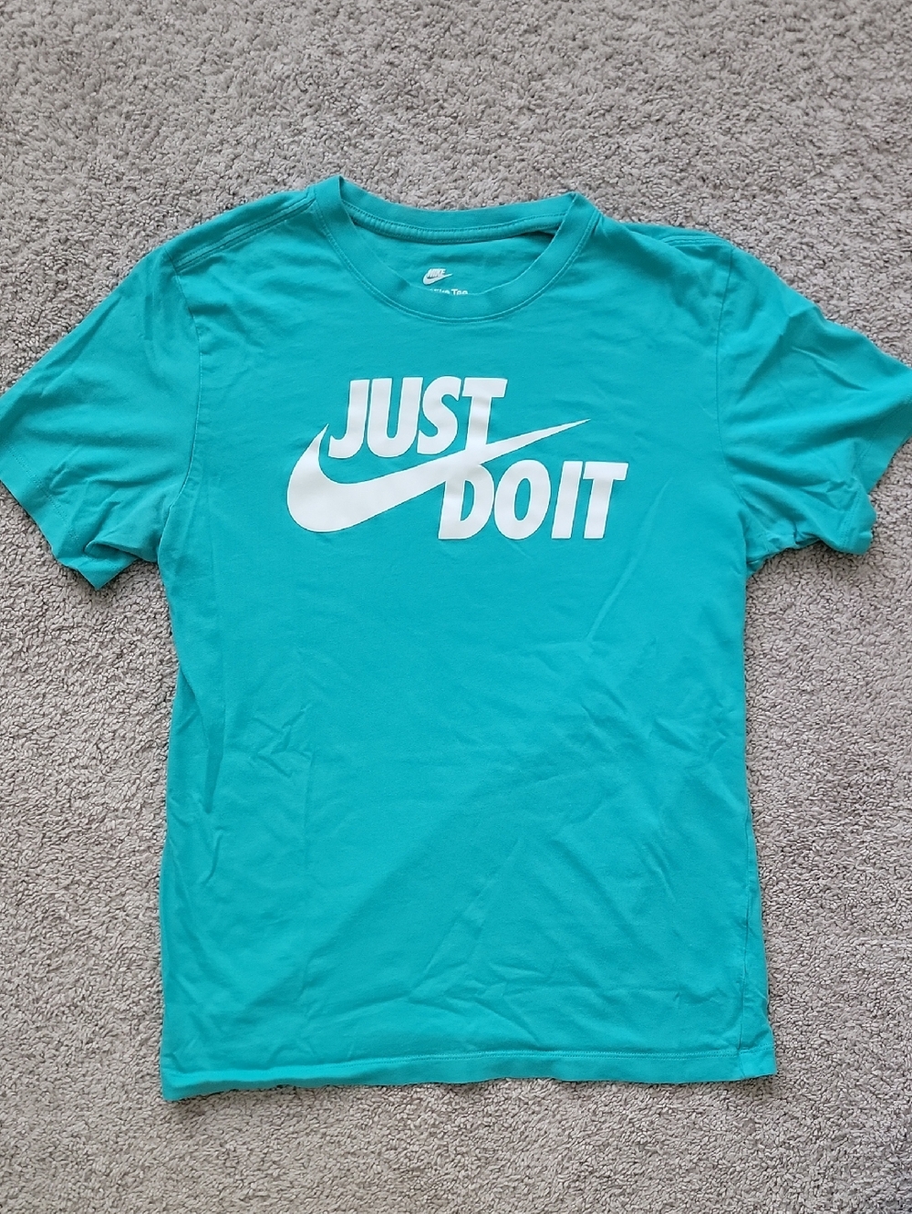 Nike Men’s Teal Graphic 'Just Do It' Short Sleeve Tee